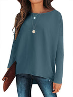 Women's Dolman Sleeve Knitted Pullover Sweater